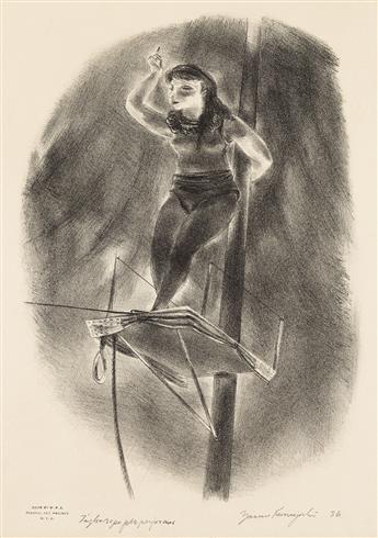 YASUO KUNIYOSHI Tight Rope Performer * Trapeze Girl.